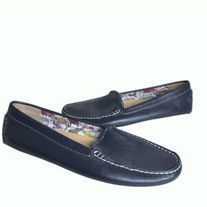 Jack Rogers Taylor Slip On Driving Loafer 8 Blue Leather Moccasin Comfort Shoes